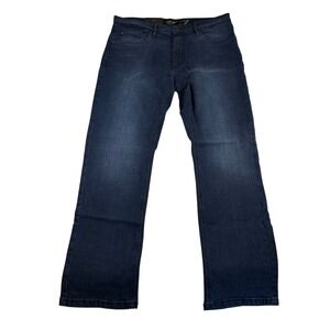 Urban Star Mens Relaxed Fit Straight Leg Stretch Jeans 36x32 Dark Wash Blue